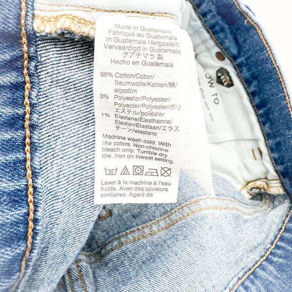 Madewell High Rise Denim Shorts Button Fly Jean Shorts Size 27 - Picture 2 of 4